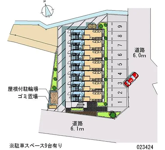 ★手数料０円★福島市野田町６丁目　月極駐車場（LP）